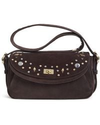 Sandro - Medium Suede Le Mambo Janys Shoulder Bag - Lyst