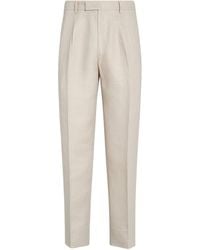 Zegna - Oasi Linen Tailored Trousers - Lyst