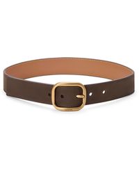 Loewe - Leather Rounded-Rectangle Belt - Lyst