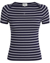 Claudie Pierlot - Stripe Rib-Knit Top - Lyst