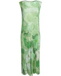 Pleats Please Issey Miyake - Pleated Foggy Forest Midi Dress - Lyst