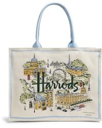 Harrods - Canvas City Stories Tote Bag - Lyst