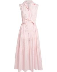 Sandro - Cotton Crystal Midi Dress - Lyst