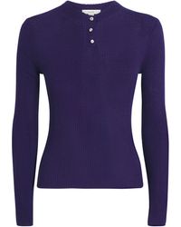 Vince - Ribbed Henley Top - Lyst