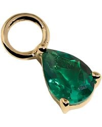 Astrid & Miyu - And Emerald May Birthstone Earring Charm - Lyst