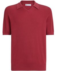 Brunello Cucinelli - Cotton Polo Sweater - Lyst