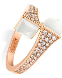 Marli New York - Midi, Diamond And Agate Cleo Ring - Lyst