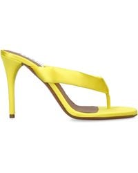 Alaïa - Satin Thong Sandals 90 - Lyst