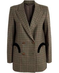 Blazé Milano - Virgin Wool-Cashmere Check Everyday Blazer - Lyst