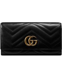 Gucci - Leather Marmont Continental Wallet - Lyst