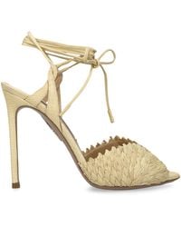 Aquazzura - Raffia Rio Flirt Heeled Sandals 105 - Lyst