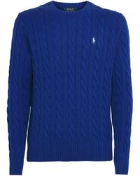 Polo Ralph Lauren - Cotton Cable-Knit Polo Pony Sweater - Lyst