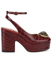 Kurt Geiger - Croc-Effect Chelsea Platform Pumps - Lyst