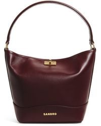 Sandro - Mini Leather Tangoso Bucket Bag - Lyst