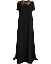 Monique Lhuillier - Embellished Short-sleeve Gown - Lyst