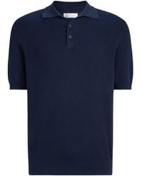 Brunello Cucinelli - Cotton Rib-Knit Polo Shirt - Lyst