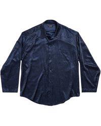 Balenciaga - Satin Crystal-Embellished Shirt - Lyst