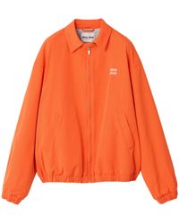 Miu Miu - Cotton Poplin Blouson Jacket - Lyst