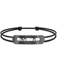 Messika - Move Titanium Graphite Titanium And Diamond Large Cord Bracelet - Lyst