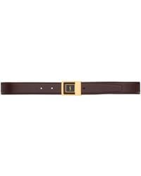 Saint Laurent - Leather Logo Belt - Lyst