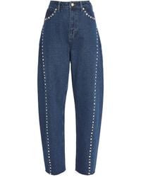 Sandro - Embellished Barrel Jeans - Lyst