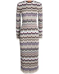 Missoni - Chevron Knit Midi Dress - Lyst