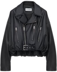Loewe - Lambskin Biker Jacket - Lyst