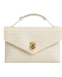 Bottega Veneta - Leather Knot Lock Top-Handle Bag - Lyst