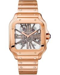 Cartier - Large Santos De Skeleton Watch - Lyst