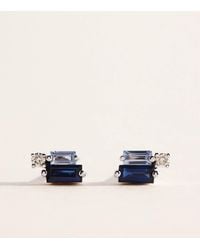 Suzanne Kalan - Diamond And Sapphire Bold Stud Earrings - Lyst