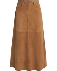 ME+EM - Suede A-Line Luxe Maxi Skirt - Lyst
