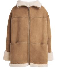 TOTEME - Shearling Jacket With Fur Trims - Lyst