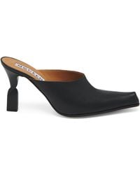 McQueen - Leather Swivel Mules 90 - Lyst