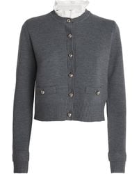 Sandro - Ruffled-Collar Cardigan - Lyst