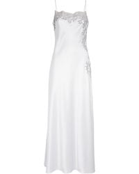 Carine Gilson - Silk Lace Maxi Nightdress - Lyst