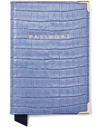 Aspinal of London - Croc-Embossed Leather Passport Cover - Lyst