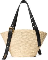 Loewe - X Paula's Ibiza Small Raffia Punch-Hole Tote Bag - Lyst