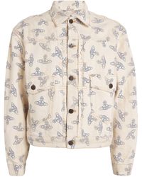 Vivienne Westwood - Orb Print Denim Jacket - Lyst