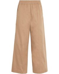Weekend by Maxmara - Cotton Wide-Leg Trousers - Lyst
