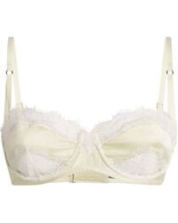 Kiki de Montparnasse - Silk-Lace Insert Balconette Bra - Lyst