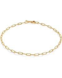 Monica Vinader - Vermeil Paperclip Chain Bracelet - Lyst