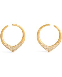 Nada Ghazal - Yellow Gold And Diamond Doors Of Opportunity Medium Hoop Earrings - Lyst