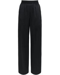 Eleventy - Silk Wide-Leg Trousers - Lyst