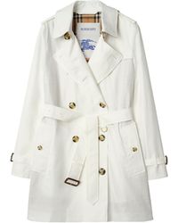 Burberry - Short Tropical Gabardine Kensington Trench Coat - Lyst