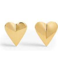 Alaïa - Brass Mini Le Coeur Earrings - Lyst