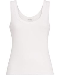 Brunello Cucinelli - Stretch-Cotton Ribbed Tank Top - Lyst