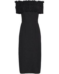 Edeline Lee - Jacquard Off-The-Shoulder Philomena Midi Dress - Lyst