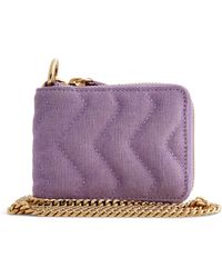 Sandro Quilted Wallet - Purple
