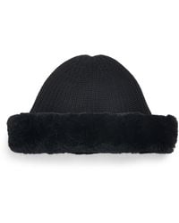 Yves Salomon - Wool-Cashmere Rabbit Fur Trim Beanie - Lyst
