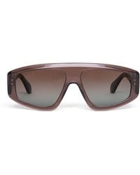 Alaïa - Acetate Aviator Mask Sunglasses - Lyst
